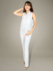 "Elegance in Stripes" Collection of Top and Pant