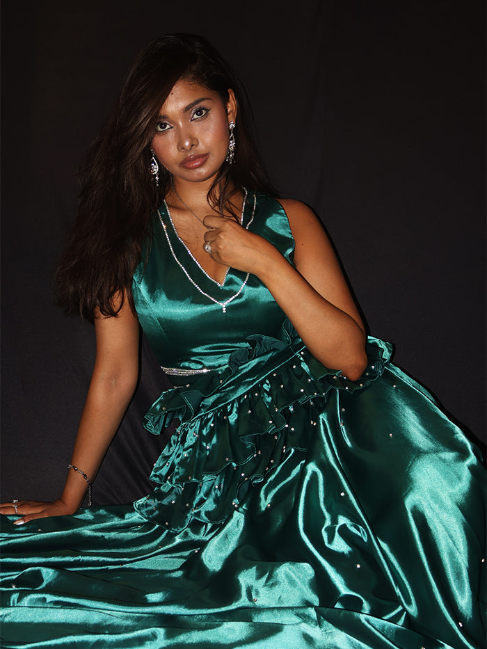 "Emerald Elegance" Gown