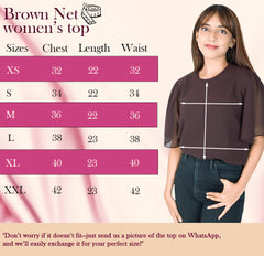 Brown Net Top